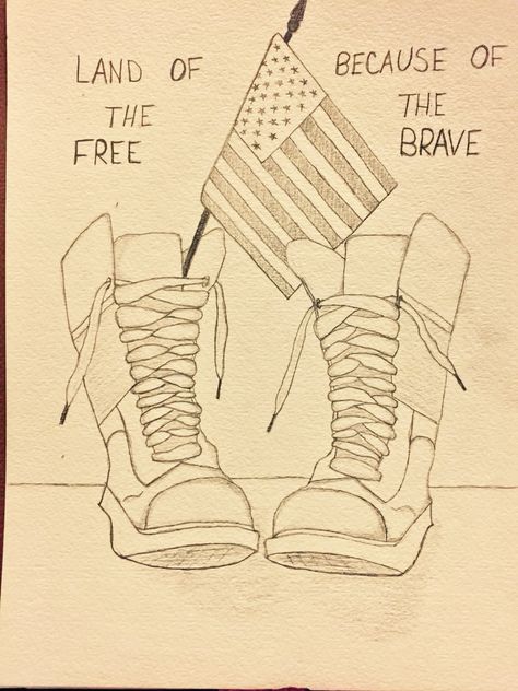 I was in a patriotic mood tonight when I was drawing Veterans Day Drawings Easy, Memorial Day Drawings Easy, Memorial Drawings Sketches, Remembrance Day Drawings Easy, Patriotic Sketches, Veterans Day Drawing Ideas, Veterans Day Drawings, Veterans Day Card Ideas, Memorial Day Drawings