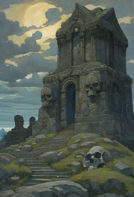 #dnd #dnd5e #graveyard #spooky #skull #halloween #allhallowseve #spookyseason #quest #questsetting #setting Dnd Graveyard, Fantasy Graveyard, Graveyard Illustration, Graveyard Drawing, Game Inventory, Graveyard Book, The Graveyard Book, Shrines Art, Hidden Valley