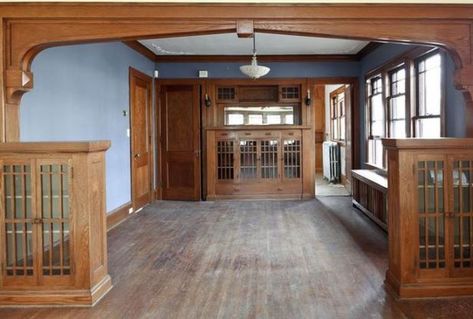 1920s Craftsman, Craftsman Interiors, Rehab Addict, 1920s Bungalow, Bungalow Interiors, Craftsman Interior, 1920s House, Bungalow Homes, Craftsman Style Home