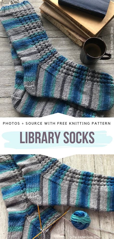 Sock Yarn Knitting Patterns, Socks Free Knitting Pattern, Knitted Socks Free Pattern, Hand Knit Socks, Pattern Knitting, Sock Knitting Patterns, Knitted Socks, Blanket Knitting, Beginners Knitting