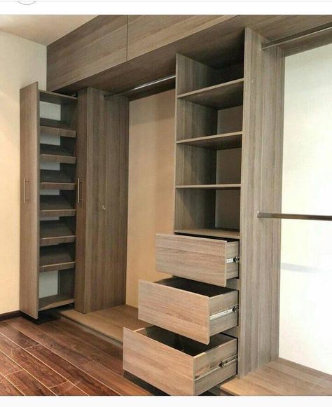 Amazing Bedroom Clothes Cabinet Wardrobe Design - Engineering Discoveries Clothes Cabinet Design Ideas Bedroom, Clothes Cabinet Design, Cabinet Design Ideas Bedroom, Cabinet Design Ideas, Clothes Cabinet, Dressing Design, Bedroom Cupboards, Dream Closet Design, Closet Design Layout