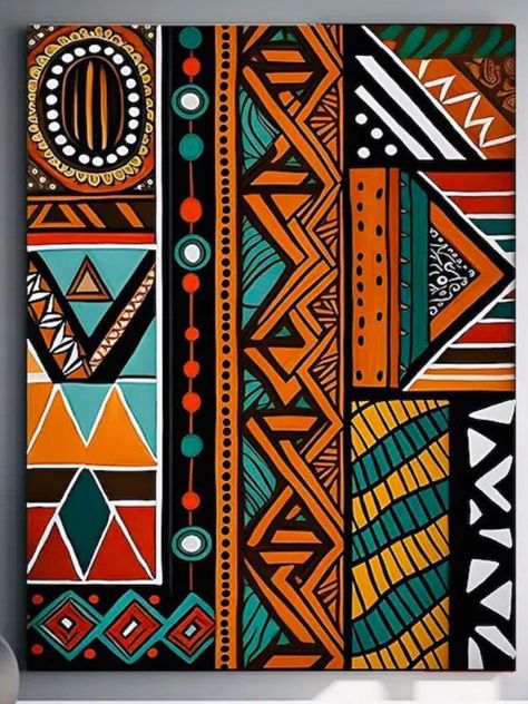 Africa Art Design Pattern, Africa Pattern, African Abstract Art, Africa Art Design, African Pattern Design, Modern Art Canvas Painting, African Wall Art, Afrikaanse Kunst, Design Mandala