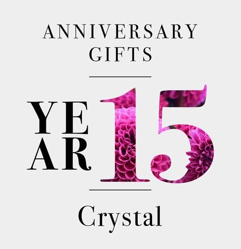 Our Guide to 15th Anniversary Gifts: Crystal Clear Crystal Wedding Anniversary, Crystal Anniversary Ideas, Crystal Anniversary Gift For Him, Anniversary Meanings, Kinds Of Crystals, 15th Anniversary Gift, 15th Wedding Anniversary, 15 Year Anniversary, Married Gift