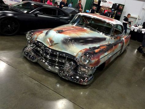 Cadillac Coupe De Ville Patina Rust Wrap | Wrapfolio Rat Rod Cars, Car Paint Jobs, Patina Paint, Rust Paint, Rusty Cars, Rat Rods Truck, Abandoned Cars, Paintings I Love, Hot Rods Cars