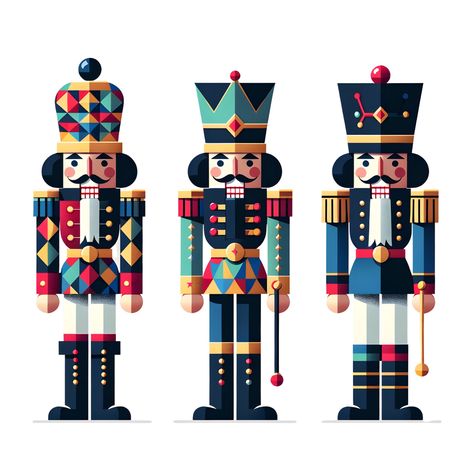 Nutcracker Drawing Art, Christmas Illustration Vintage, Nutcracker Illustration, Nutcracker Art, Nutcracker Clipart, Cute Christmas Clipart, Nutcracker Pattern, Nutcracker Image, Soldier Graphic