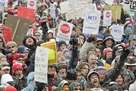 How to Kill the Middle Class: Get rid of unions, thereby reducing our collective bargaining power when it comes to issues like pay, safety, insurance, and other benefits. Collective Bargaining, Environmental Problem, Middle Class, The Middle, Wisconsin, Insurance, Benefits, Things To Come, Education