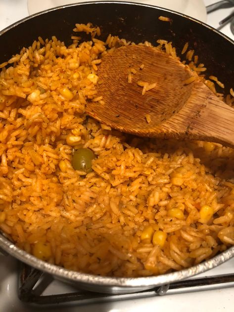 Spanish Yellow Rice & Corn Recipe - Mommy Above All Rice And Corn Recipe, Rice And Corn, Yellow Rice Recipes, White Rice Recipes, Candied Sweet Potatoes, Corn Recipe, Yellow Rice, Spanish Dishes, Corn Recipes