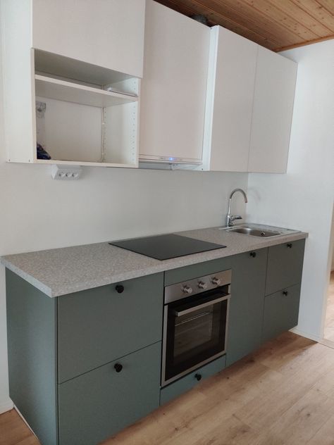 Ikea Gray Green Kitchen, Ikea Grey Green Kitchen, Ikea Bodarp Grey Green Kitchen, Ikea Kitchen Bodarp, Bodarp Gray-green Kitchen, Ikea Bodarp Green Kitchen, Bodarp Kitchen Ideas, Bodarp Kitchen, Ikea Bodarp