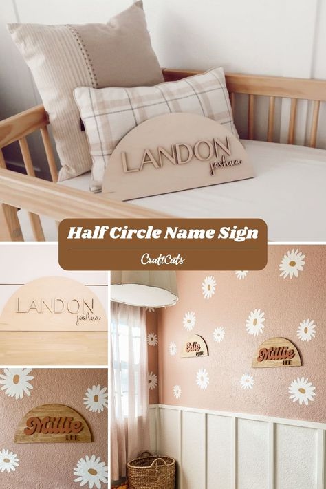 Diy Nursery Name Sign, Circle Name Sign, Circle Name, Nursery Name Sign, Diy Nursery, Kid's Bedroom, Nursery Name, Painted Letters, Nursery Inspiration