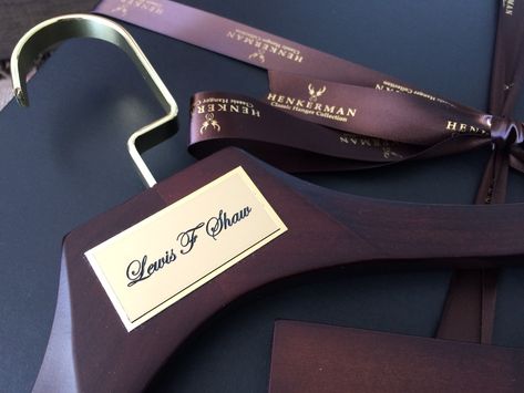 Introducing Henkerman® Personalised Hanger Collections. Add a bespoke touch and elevate your wardrobe to new heights of sophistication and individuality. With our custom engraving service, you can have any name or logo beautifully displayed on a matching plaque, making each hanger uniquely yours. Elevate your wardrobe today with our personalised hangers and make your closet truly unique. Link in bio. #Henkerman #TailoredToYou #PersonalisedCraftsmanship #Customisation #HenkermanHangers #Craft... Personalized Hangers, Personalized Plaques, Custom Engraving, Hangers, Link In Bio, Bespoke, Make Your, Make It Yourself, Wardrobe