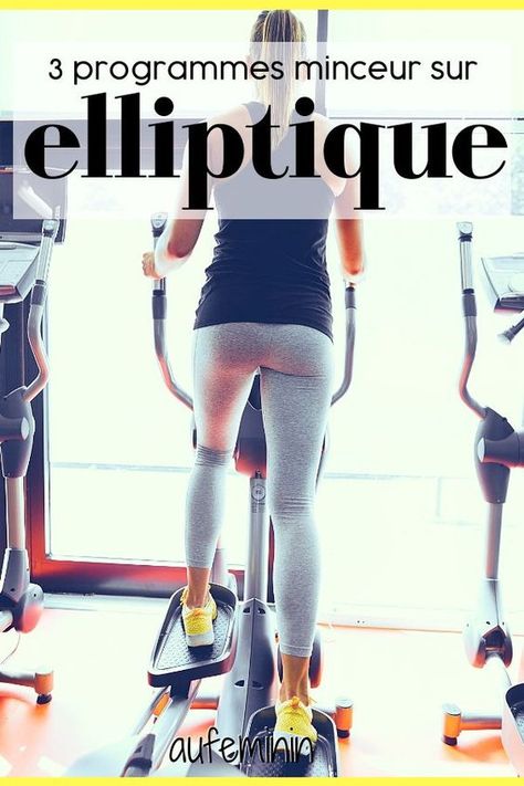 Elliptique : l'appareil fitness qui muscle tout le corps ! Comment s'en servir pour mincir ? On vous donne 3 programmes pour sculpter son corps sur un elliptique. /// #fitness #mincir #tonifier #raffermir #muscler #jambes #bras #aufeminin #elliptique Training Outfit, Elliptical Trainer, Outfit Gym, Fitness Outfits, Fitness Video, Fitness Style, Plank Workout, Exercise Bike, Fitness Challenge