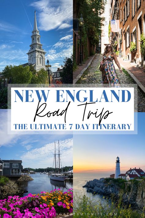 New England Road Trip - The Ultimate 7 Day Itinerary - The Perfect Summer New England Road Trip Itinerary - Maine New Hampshire Massachusetts Rhode Island New York England Road Trip Itinerary, England Road Trip, Fall Foilage, Maine Road Trip, New England Road Trip, England Trip, East Coast Travel, Fall Road Trip, East Coast Road Trip