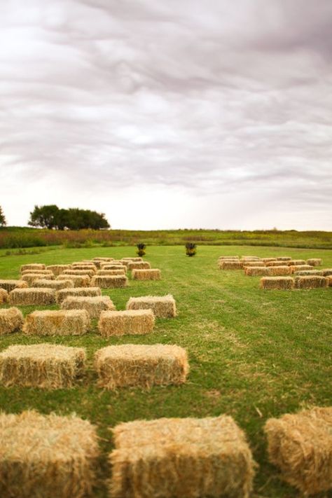 hay bales for wedding - ceremony | NJ Wedding Planner Bail Of Hay, Wedding Reception Seating Arrangement, Hay Bale Ideas, Western Themed Wedding, Wedding Reception Seating, Oklahoma Wedding, Ceremony Seating, Hay Bales, Cute Wedding Ideas