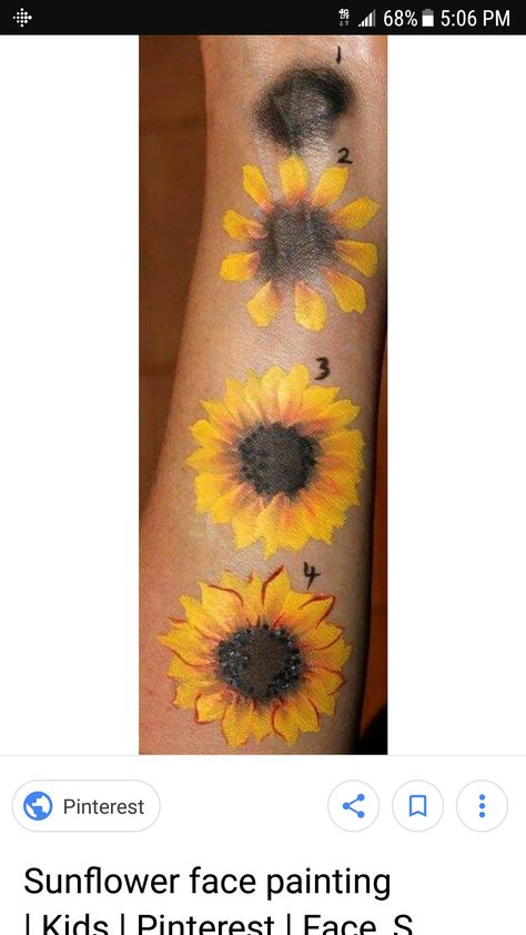 Face Painting Sunflower, Face Paint Sunflower, Harvest Face Painting Ideas, Fall Face Paint Ideas, Sunflower Makeup Looks, Fall Facepainting Ideas, Autumn Face Paint, Fall Festival Face Painting Ideas, Sunflower Face Paint