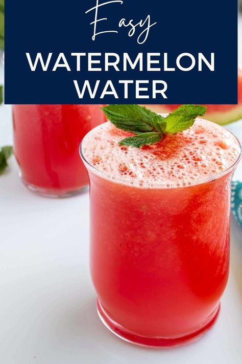 Glass of watermelon water Watermelon Water Recipe, Watermelon Recipes Drinks, Best Picnic Food, Drink For Summer, Watermelon Water, Watermelon Drink, Juicy Watermelon, Hydrating Drinks, Refreshing Summer Drinks