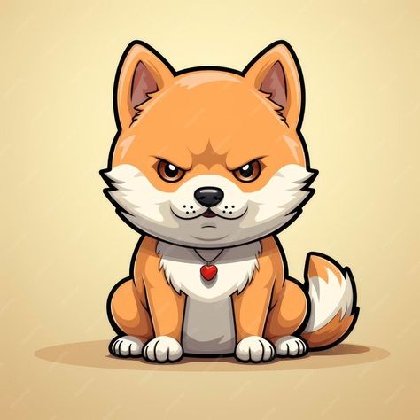 Shiba Inu Dog Angry Holding Bone Cartoon Illustration For Printing | Premium AI-generated image Shiba Inu Art, Anime Dog, Shiba Inu Dog, Vector Background Pattern, Free Business Card Mockup, Business Card Maker, Presentation Template Free, Cartoon Dog, Pattern Drawing