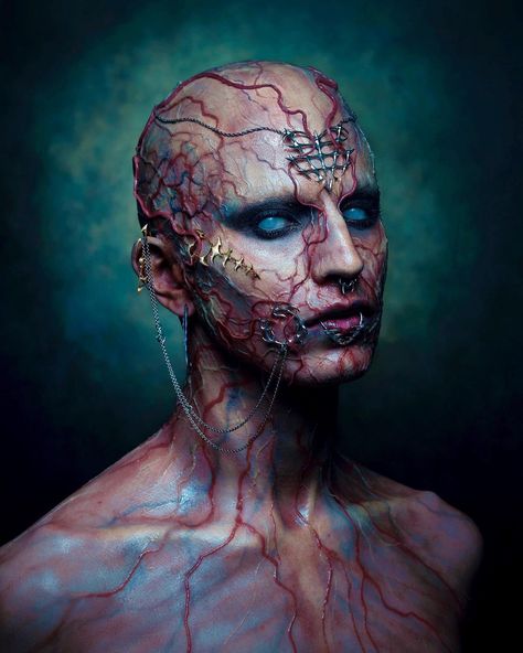 Halloweenský Makeup, Prosthetic Makeup, Art Cyberpunk, Drag Make-up, James Smith, Special Fx Makeup, Horror Makeup, Zombie Makeup, Halloween Makeup Inspiration