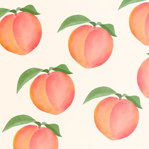 How To Draw A Peach, Peach Pottery Painting, Peach Painting Easy, Peach Painting Acrylic, Peach Drawing Easy, Peaches Drawing, Peaches Illustration, Peaches Watercolor, Peach Sketch