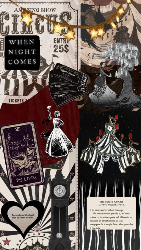 #thenightcircus #circusaesthetic #aesthetic #aestheticboard #aesthticcollage #moodboard #circus #books #reading #collage Circus Clown Aesthetic, Dark Circus Aesthetic, Reading Collage, Circus Books, Circus Banner, Clowncore Aesthetic, Circus Wallpaper, Creepy Circus, Circus Aesthetic