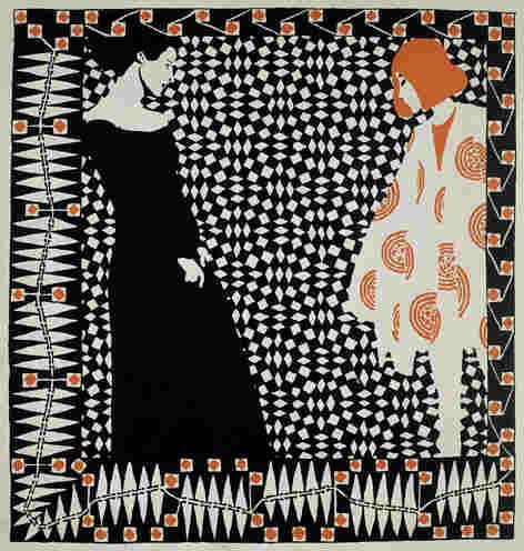 Koloman Moser, Early Spring, 1901 Wiener Werkstatte, Illustration Art Nouveau, Kurt Schwitters, Illustrative Art, Koloman Moser, Jean Arp, Spring Illustration, Felt Fashion, Vienna Secession