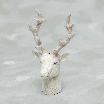 Ceramic Deer Sculpture, Ceramic Deer Head, Clay Deer, Deer Skeleton, Trendy Crafts, Art Piece Ideas, Deer Ceramic, Deer With Antlers, Ceramic Deer