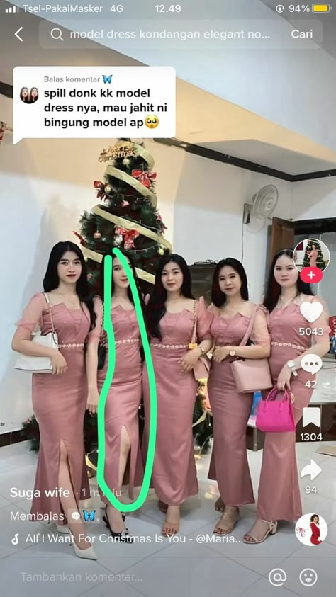 Model Dress Bridesmaid, Inspirasi Dress Bridesmaid, Baju Bridesmaids, Dres Kondangan, Dress Natal, Silk Dresses Outfit, Model Dress Kebaya, Tile Dress, Braidsmaid Dresses