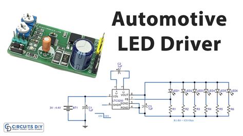 Automotive LED Driver Circuit LTC3200 Arduino Led, First Transistor, Simple Circuit, Electronic Projects, Hobby Electronics, Power Transmission, Electronics Mini Projects, Led Diy, Counter Display