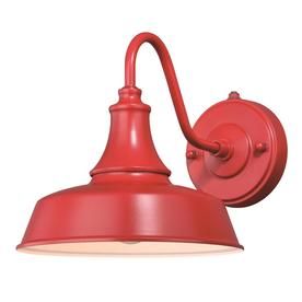 Cascadia Dorado 13.25-in H Red with Inner White Dark Sky Medium Base (E-26) Outdoor Wall Light Outdoor Barn Lighting, Porch Makeover, Porch Light, Barn Light, Outdoor Sconces, Barn Lighting, Outdoor Wall Lantern, Dusk To Dawn, Wall Lantern