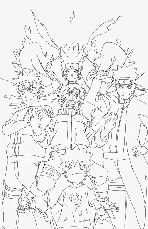 Akatsuki Coloring Pages, 6 Paths Naruto, Naruto Clouds, Coloring Pages Naruto, Naruto Lineart, Naruto Coloring Pages, Easy Manga Drawings, Naruto Coloring, Naruto Nine Tails