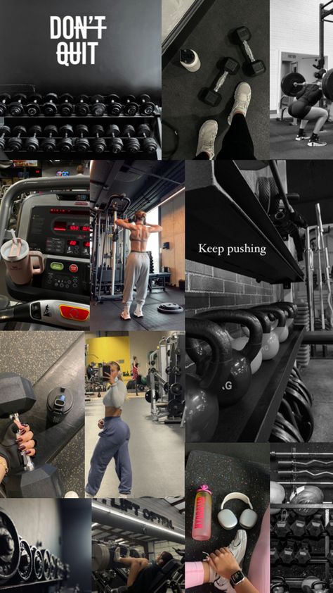 Modern Gym, Gym Setup, Winter Arc, Ideas Style, Home Ideas, Style Inspiration, Gym, Collage, Black