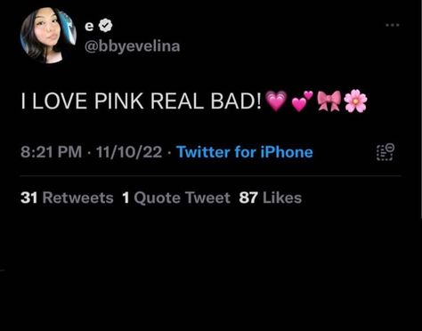 Barbie Instagram Posts, Im Pretty Quotes, Pink Tweets, Pink Quotes Color, Pretty Messages, I Love Pink, Rap Lyrics Quotes, Pink Quotes, Doing Me Quotes