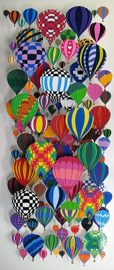 Hot Air Balloons, Air Balloons, Hot Air, The Wall, Balloons, Wall, Art