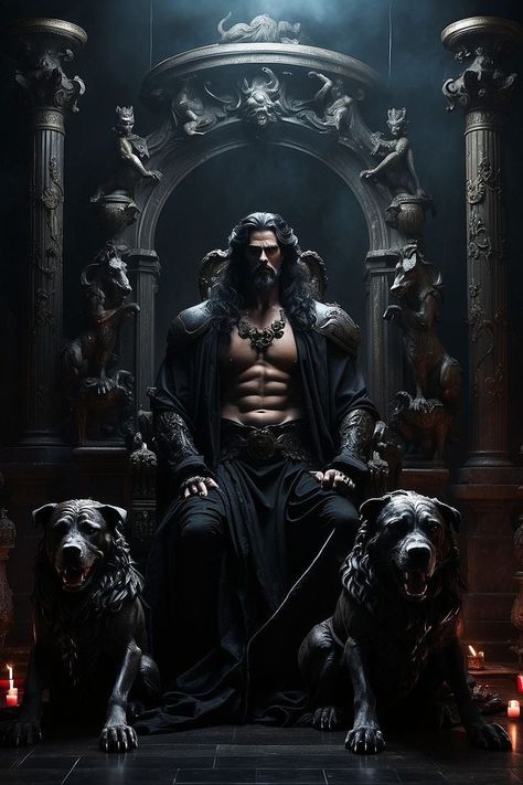 Hades Greek God Art, Erebus God Of Darkness, Persephone And Hades Art, Hades Underworld, Hades God, Hades Aesthetic, Hades Greek Mythology, Witchs Cauldron, Greek Mythology Gods