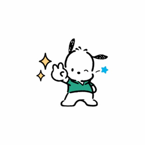 Pochacco White Background, Poccacho Icon, Pochacco Doodle, Pochacco Y2k, Pochacco Tattoo, Pochacco Pfp, Sanrio Doodles, Pochacco Icons, Kuromi Y2k