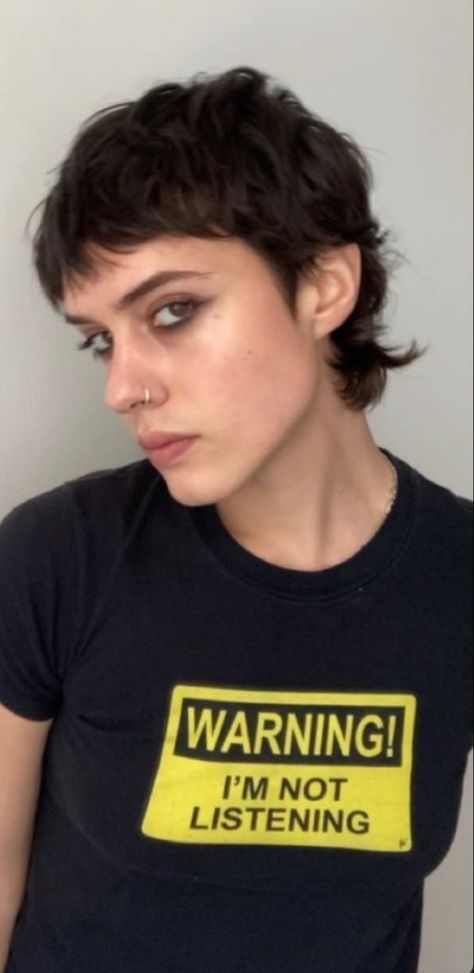 Short Unique Haircuts For Women, Shaggy Short Mullet For Women, Enya Umanzor Mullet, Pixie Mullet Wavy Hair, Burst Fade Mullet Women, Short Hair Quiff Women, Short Womens Mullets, "mixie" Haircut Wavy, Short Mullet Micro Bangs