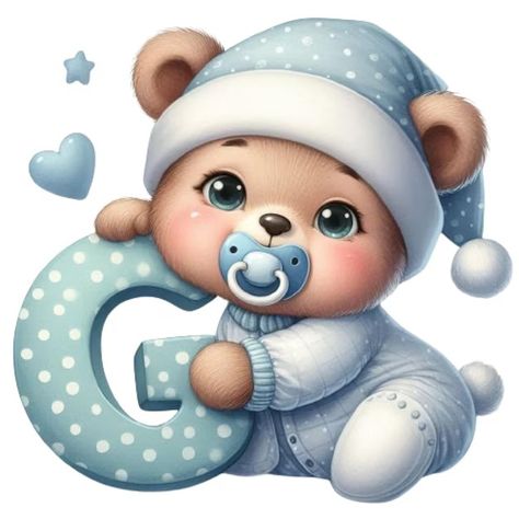 Download this Premium AI-generated PSD about Cute teddy bear with letter blue, and discover more than 2 million professional graphic resources on Freepik Baby Boy Decorations, Baby Shawer, Cute Teddy Bear, Cute Teddy, Baby G, Bear Cakes, Letter G, Baby Wall Art, Cute Teddy Bears