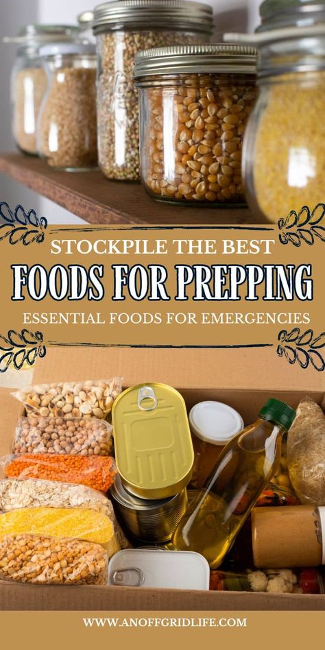 Best Foods for Prepping: Stock Up on These Essentials Food To Stockpile, Best Food Storage Items, Foods To Stock Up On, Prepping Food Survival, Prepper Meals, Food For Emergencies, Stockpile List, Foods To Stockpile, Stockpile Food