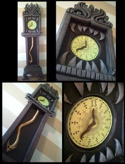 DIY Nightmare Before Christmas Halloween Props: Disneyland's Haunted Mansion 13 Hour Clock Build Tutorial 13 Hour Clock, Hunted Mansion, Haunted Mansion Party, Haunted Mansion Decor, Disney Halloween Decorations, Mansion Party, Mansion Decor, Halloween Decorations To Make, Haunted Mansion Halloween