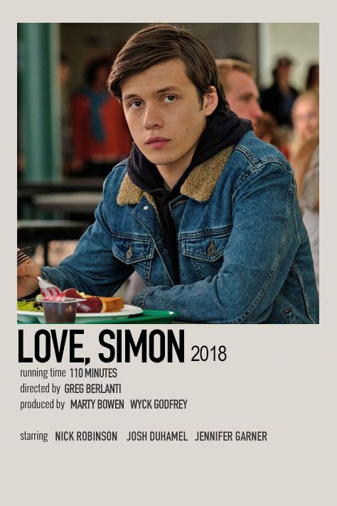 minimalistic polaroid poster made by @wcnderlcnd (me) Love Simon Fanart, Love Simon Movie, Polaroid Movie Poster, Queer Cinema, Indie Movie Posters, Most Paused Movie Scenes, Movie Wall, Iconic Movie Posters, Love Simon