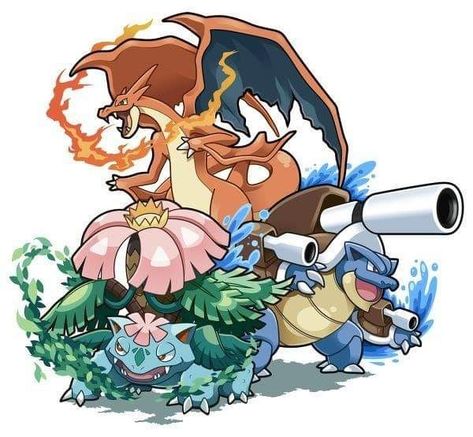 Types Of Pokemon, Venusaur Pokemon, Pokemon Venusaur, Flareon Pokemon, Gen 1 Pokemon, Pokemon Painting, Pokemon Team, Pokemon Starters, Mega Pokemon