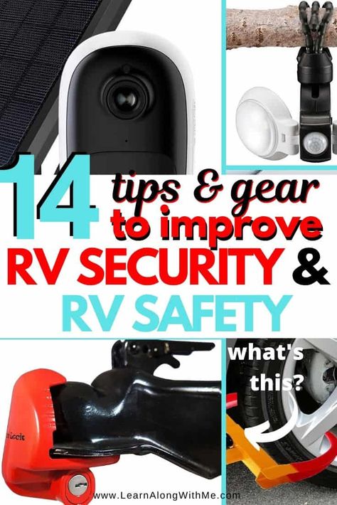 Rv Security, Rv Gear, Camping Safety, Rv Camping Tips, Camper Organization, Travel Trailer Camping, Rv Organization, Rv Maintenance, Diy Rv