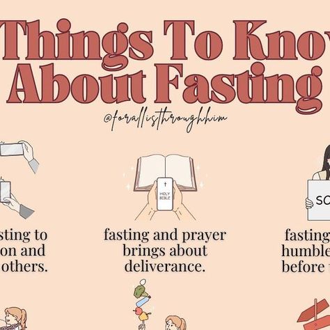 Bible Fasting And Prayer, Different Types Of Christian Fasting, Types Of Fasting Christian, Different Types Of Fasting In The Bible, Fasting In The Bible, Esther Fast Guide, Spiritual Fast, Isaiah 58, Intermitted Fasting 16/8