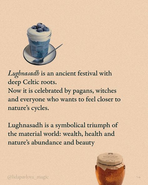 This seasonal celebration is less popular and known than some other pagan holidays (say, Samhain, or Litha). But it’s one of my favorites, and here I’m sharing some key points of this traditional magical festival with you. Celebrate Lughnasadh with at least one little ritual or aligned activity, and your August (and quite a big part of September) will be filled with these special, precious vibes🫐🍯 With love for all magical beings, Lida September Magic, September Magick, Witchcraft Inspiration, Pagan Holidays, Magical Beings, Material World, Seasonal Celebration, Closer To Nature, Samhain