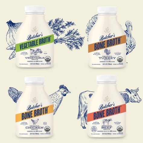 Broth Packaging Design, Bone Broth Packaging Design, Bone Broth Packaging, Broth Packaging, Fresh Packaging, Jam Labels, Pet Food Packaging, Pet Brand, Package Design Inspiration