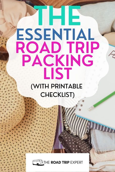 Cross Country Road Trip Packing List, Road Trip Printables, Trip Checklist, Road Trip Checklist, Printable Road, Trip Packing List, Road Trip Food, Ultimate Packing List, Road Trip Packing List