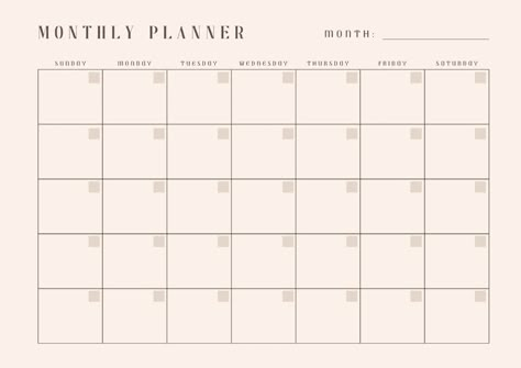 Beige Minimal Monthly Planner - Templates by Calender Template Printable 2023, Goodnotes Template Aesthetic, Calander Template Aesthetic, To Do Template Aesthetic, Cute Monthly Planner Template, Ipad Journal Template, Calendar Template Aesthetic, Aesthetic Monthly Planner Template, Month Planner Template