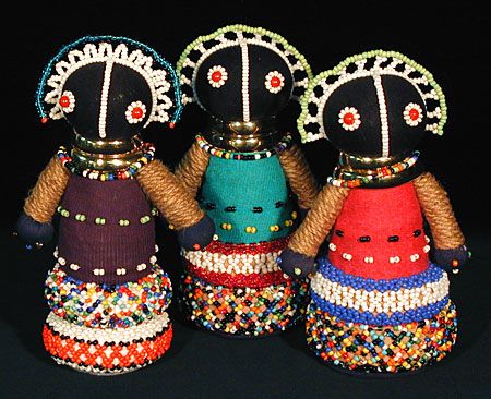 Indigo Arts Gallery | Art from Africa | Ndebele Dolls from South Africa African Dolls, Folk Doll, African Decor, Vintage Souvenir, Wooden Hand, Child Doll, Historical Art, Cartoon Clip Art, African Culture