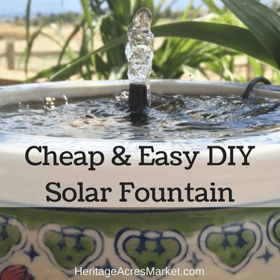 When was the last time $15 made you REALLY happy, on a daily basis, and helped you save electricity? Probably close to never. But I’m here to fix that. Check out this solar powered fountain w… Diy Solar Water Fountain, Diy Solar Fountain, Bird Fountain, Diy Water Feature, Solar Powered Fountain, Solar Water Fountain, Diy Water Fountain, Diy Garden Fountains, Solar Energy Diy