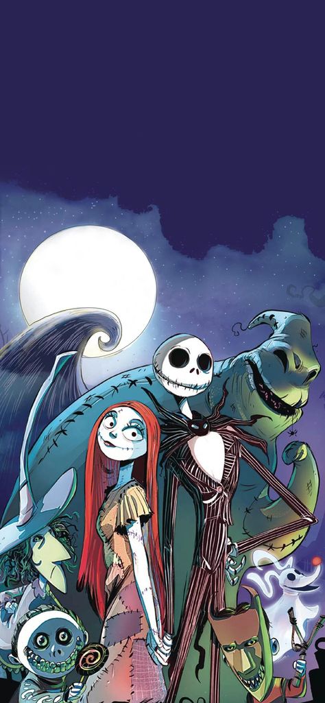 Nightmare Before Christmas Iphone Wallpaper, Jack And Sally Wallpaper Iphone, Nightmare Before Christmas Iphone, Gothic Disney, Christmas Iphone Wallpaper, Nightmare Before Christmas Pictures, Jack Y Sally, Nightmare Before Christmas Drawings, Frankenstein Art