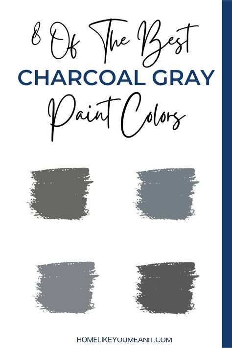 I’m on the search for the perfect charcoal gray paint color for our living room and in looking for the right color, I’ve come across several beautiful charcoal colors that I wanted to share with you.